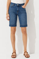 Gabriel Dark Blue Regular Fit Jean Şort-Dark Blue