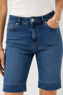Gabriel Dark Blue Regular Fit Jean Şort-Dark Blue