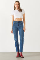 Kadın Gabriel Dark Blue Straight Fit Jean Pantolon - Dark Blue