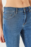 Kadın Gabriel Dark Blue Straight Fit Jean Pantolon (TENCEL)™ - Dark Blue