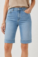 Gabriel Med Blue Regular Fit Jean Şort-Med Blue