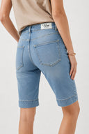 Gabriel Med Blue Regular Fit Jean Şort-Med Blue