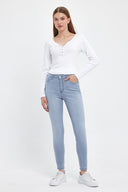 Kadın Gabriella Blue Grey Skinny Jean Pantolon - Blue Grey