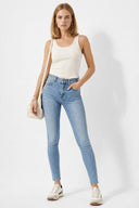 Gabriella Dirty Med Blue Skinny Jean Pantolon-Dirty Med Blue