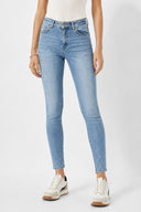 Gabriella Dirty Med Blue Skinny Jean Pantolon-Dirty Med Blue