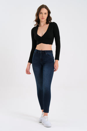 Gabriella Smoke Blue Skinny Jean Pantolon - SMOKE BLUE