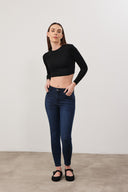 Kadın Gabriella Smoke Blue Skinny Jean Pantolon - Smoke Blue