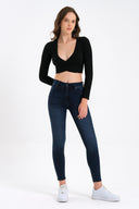Kadın Gabriella Smoke Blue Skinny Jean Pantolon - Smoke Blue