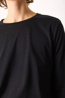 Kadın Gloria Bisiklet Yaka Regular Fit Uzun Kollu Tişört %100 Pamuk - Siyah