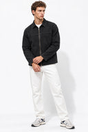 Gömlek Yaka Black Jean Ceket %100 Pamuk-Black