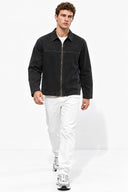 Gömlek Yaka Black Jean Ceket %100 Pamuk-Black