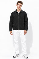 Gömlek Yaka Black Jean Ceket %100 Pamuk-Black