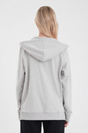 Kadın Gwen Yanı Yırtmaçlı Fermuarlı Sweatshirt - Gri