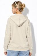Gwen Yanı Yırtmaçlı Fermuarlı Sweatshirt-Gri