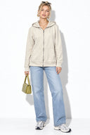 Gwen Yanı Yırtmaçlı Fermuarlı Sweatshirt-Gri