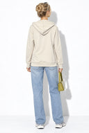 Gwen Yanı Yırtmaçlı Fermuarlı Sweatshirt-Gri