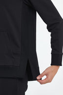 Kadın Gwen Yanı Yırtmaçlı Fermuarlı Sweatshirt - Siyah