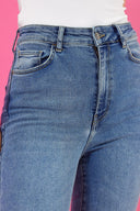 Kadın Holly Dirty Med Blue Yüksek Bel Skinny Jean Pantolon - Dirty Med Blue