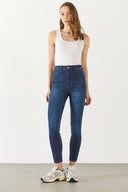 Kadın Holly Naturel Dark Yüksek Bel Skinny Jean Pantolon (TENCEL)™ - Naturel Dark