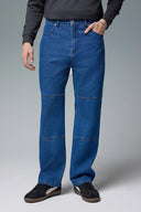 Erkek Jamie Dark Blue Straight Fit Jean Pantolon %100 Pamuk - Dark Blue