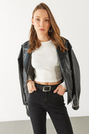 Kadın Jenny Black Yüksek Bel Flare Jean Pantolon - Black