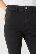 Kadın Jenny Black Yüksek Bel Flare Jean Pantolon-Black
