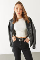 Kadın Jenny Black Yüksek Bel Flare Jean Pantolon-Black