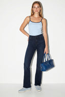Jenny Blue Black Yüksek Bel Flare Jean Pantolon-Blue Black