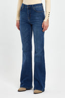 Kadın Jenny Dirty Dark Blue Yüksek Bel Flare Jean Pantolon - Dirty Dark Blue