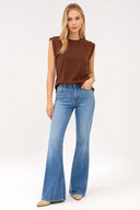 Jenny Light Blue Yüksek Bel Flare Jean Pantolon-Light Blue