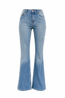 Jenny Light Blue Yüksek Bel Flare Jean Pantolon-Light Blue