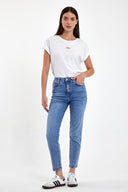 Kadın Jessica Med Blue Mom Jean Pantolon - Med Blue