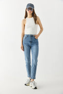 Kadın Jessica Vintage Med Blue Mom Jean Pantolon - Vintage Med Blue