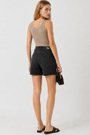 Jolie Bermuda Black Jean Şort-Black