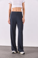 Kadın Jovie Yumuşak Dokulu Yüksek Bel Wide Leg Eşofman Altı (CUPRO) - Antrasit