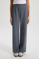 Kadın Jovie Yumuşak Dokulu Yüksek Bel Wide Leg Pantolon (CUPRO) - Antrasit