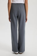 Kadın Jovie Yumuşak Dokulu Yüksek Bel Wide Leg Pantolon (CUPRO) - Antrasit