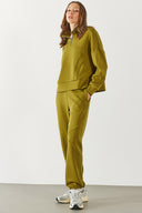 Kadın Julia Parçalı Yumuşak Dokulu Jogging Pantolon (CUPRO) - Olive