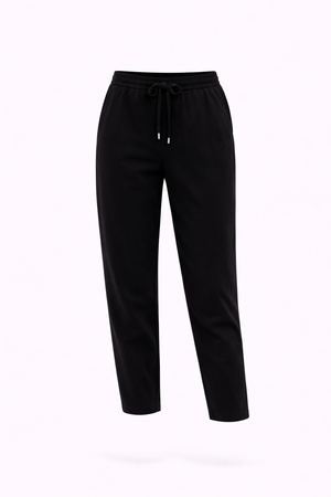 Kadın Alian Beli Lastikli Beach Pantolon %100 Lyocell (Tencel™) - Siyah