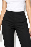Kadın Alian Beli Lastikli Kaşe Pantolon-Siyah