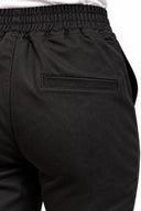 Kadın Alian Beli Lastikli Kaşe Pantolon-Siyah