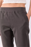 Alian Beli Lastikli Smart Pantolon-Antrasit