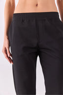 Alian Beli Lastikli Smart Pantolon-Siyah