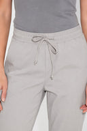 Kadın Alian Beli Lastikli Summer Gabardin Pantolon - Gri