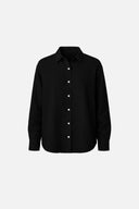 Kadın Alina Oversize Gömlek %100 Keten - Siyah