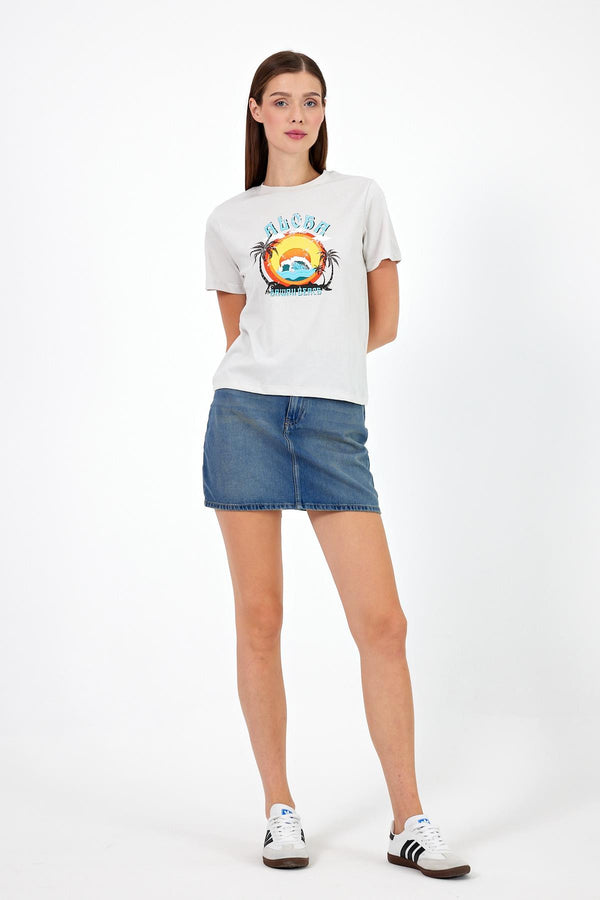 Kadın Alishia Dark Blue Regular Fit Jean Etek