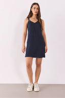 Kadın Angelica Blue Black Regular Fit Jean Elbise %100 Lyocell (Tencel™) - Blue Black