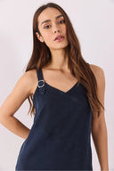 Kadın Angelica Blue Black Regular Fit Jean Elbise %100 Lyocell (Tencel™) - Blue Black