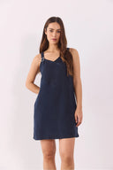 Kadın Angelica Blue Black Regular Fit Jean Elbise %100 Lyocell (Tencel™) - Blue Black