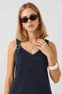 Kadın Angelica Blue Black Regular Fit Jean Elbise %100 Lyocell (Tencel™) - Blue Black